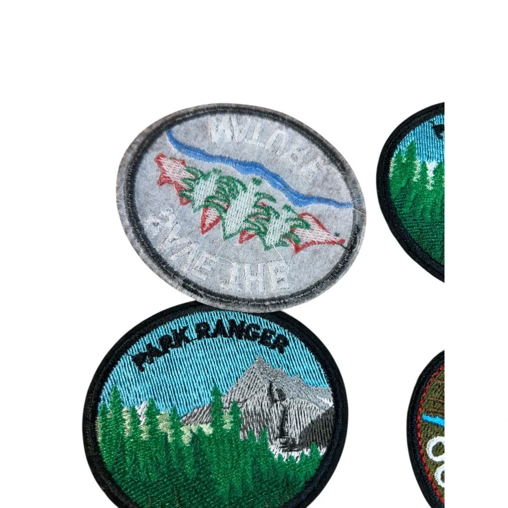 Set of 5 Nature Explorer Park Ranger Embroidered‎ Patches Iron On Sew On